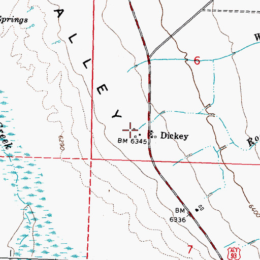 Topographic Map of Rock Creek, ID