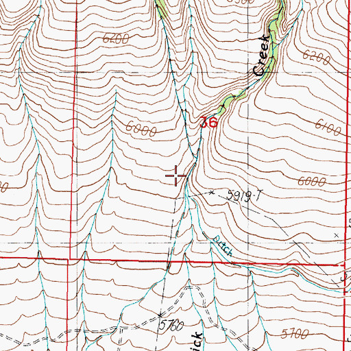 Topographic Map of Rock Creek, ID