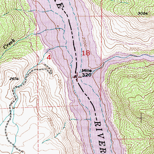 Topographic Map of Rock Creek, ID