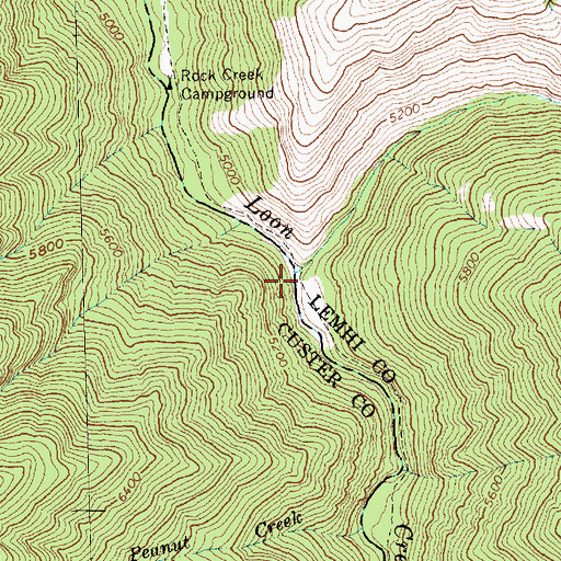 Topographic Map of Rock Creek, ID