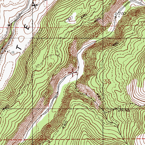 Topographic Map of Rock Creek, ID