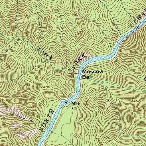 Topographic Map of Rock Creek, ID