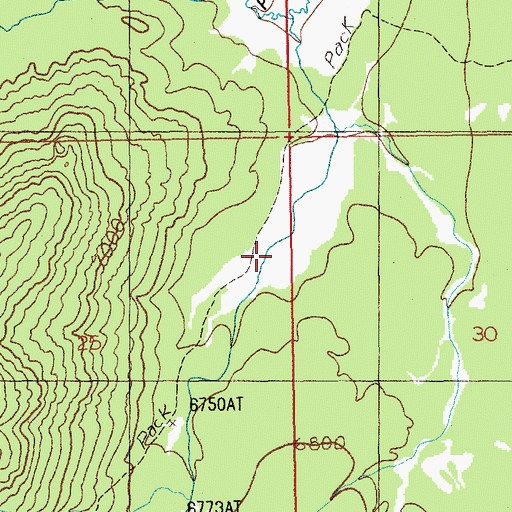 Topographic Map of Rock Creek Trail, ID