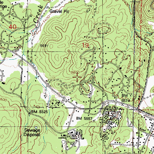 Topographic Map of Wildwood Estates, AZ