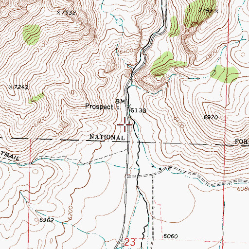 Topographic Map of Rocky Canyon, ID