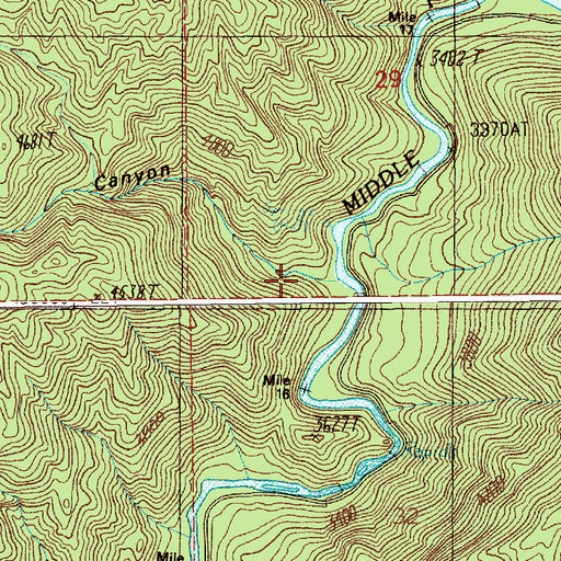 Topographic Map of Rocky Canyon, ID