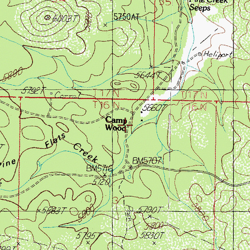 Topographic Map of Williamson Valley School, AZ