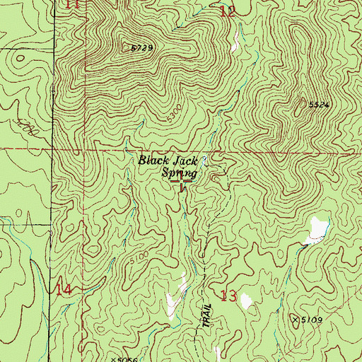 Topographic Map of Willow Spring, AZ
