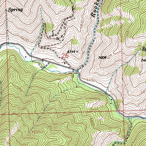 Topographic Map of Rooks Creek, ID