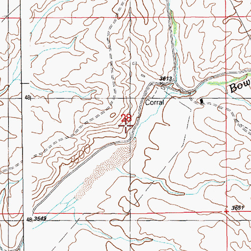 Topographic Map of Roost Creek, ID