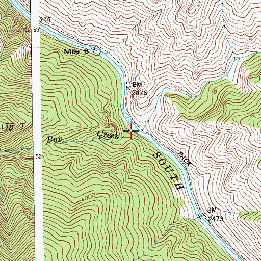 Topographic Map of Rooster Creek, ID