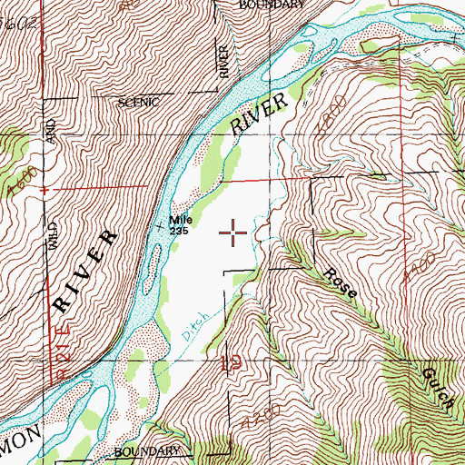 Topographic Map of Rose Gulch, ID