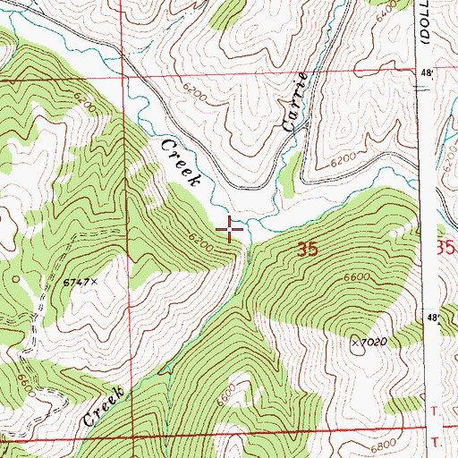 Topographic Map of Rosetta Creek, ID