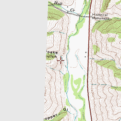 Topographic Map of Roske Gulch, ID