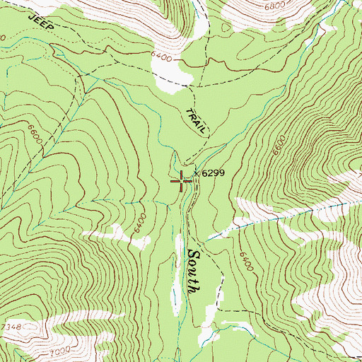 Topographic Map of Ross Fork, ID