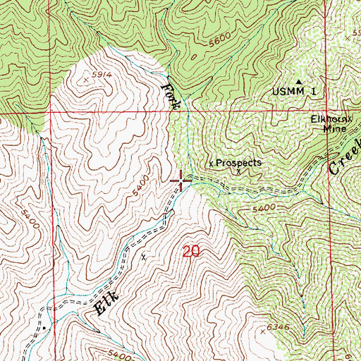 Topographic Map of Ross Fork, ID