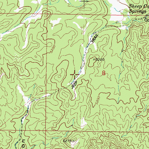 Topographic Map of Willow Tanks, AZ