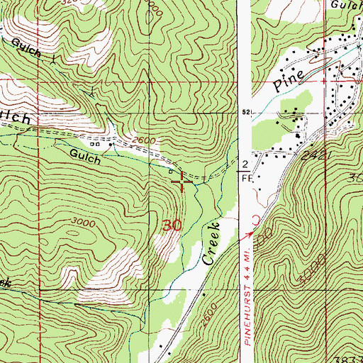 Topographic Map of Ross Gulch, ID