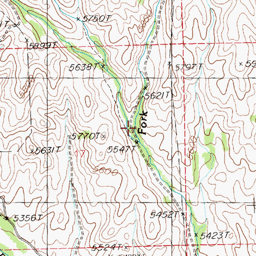 Topographic Map of Rough Creek, ID