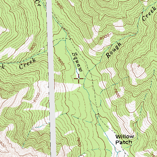 Topographic Map of Rough Creek, ID