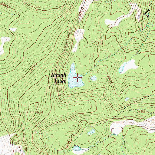 Topographic Map of Rough Creek, ID