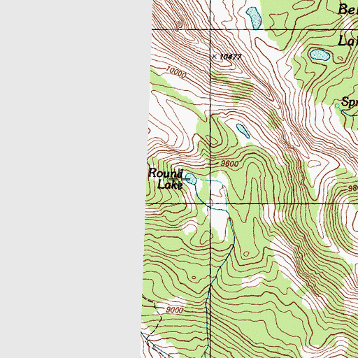 Topographic Map of Round Lake, ID
