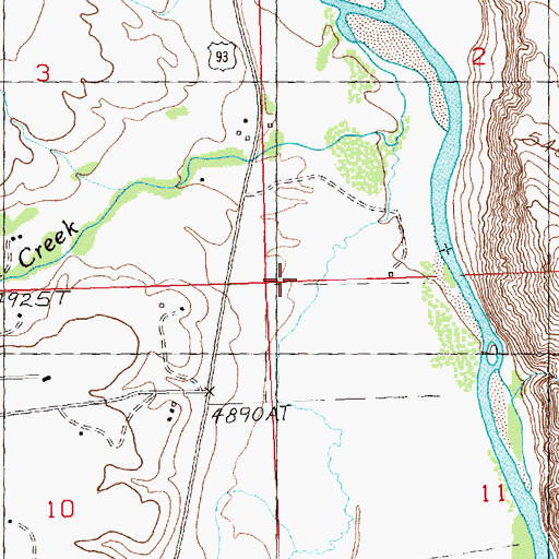 Topographic Map of Round Valley, ID