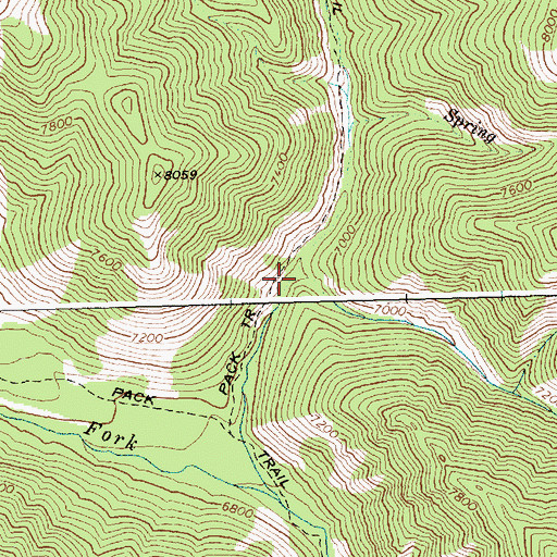 Topographic Map of Royal Gorge, ID