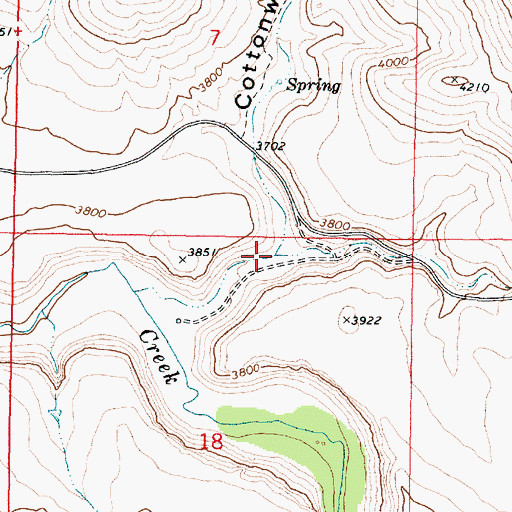 Topographic Map of Wood Creek, AZ