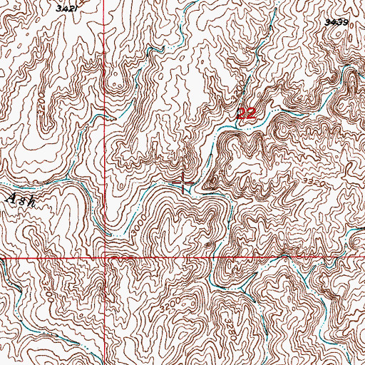 Topographic Map of Devils Canyon, AZ