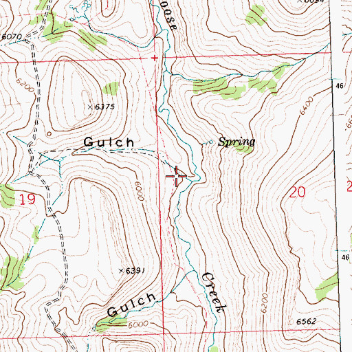 Topographic Map of Ruby Gulch, ID