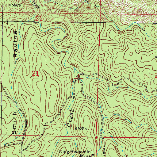 Topographic Map of Wood Spring, AZ