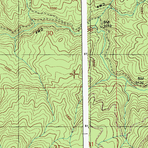 Topographic Map of Rukgaber Trail, ID
