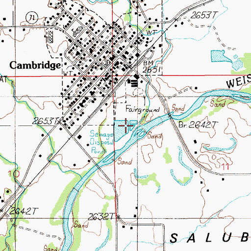 Topographic Map of Rush Creek, ID