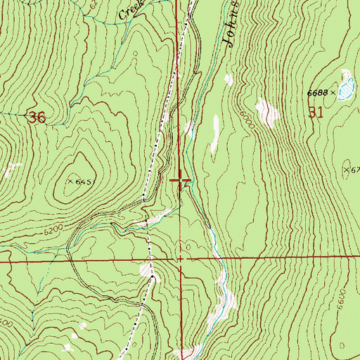 Topographic Map of Rustican Creek, ID