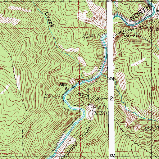 Topographic Map of Rye Creek, ID