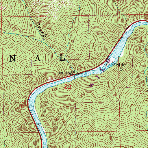 Topographic Map of Rye Patch Creek, ID