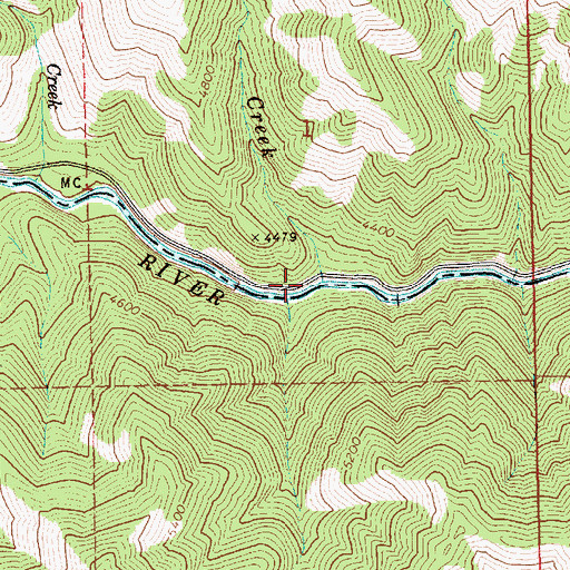 Topographic Map of Sacrifice Creek, ID