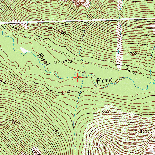 Topographic Map of Saddle Creek, ID