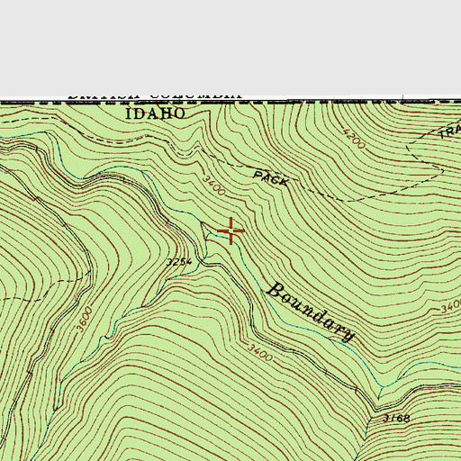 Topographic Map of Saddle Creek, ID