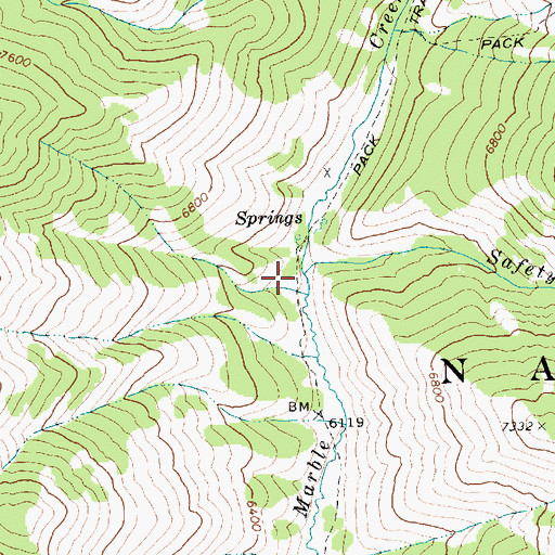 Topographic Map of Safety Creek, ID