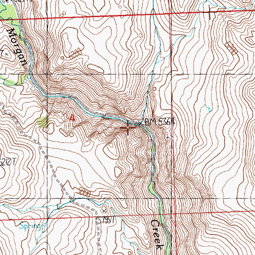 Topographic Map of Sage Creek, ID
