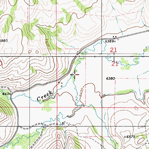 Topographic Map of Sage Creek, ID