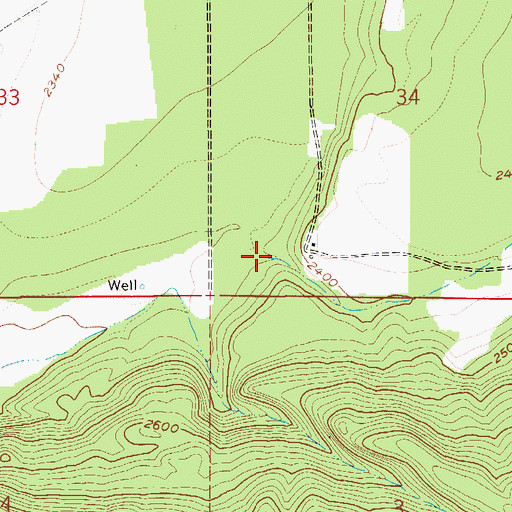 Topographic Map of Sage Creek, ID