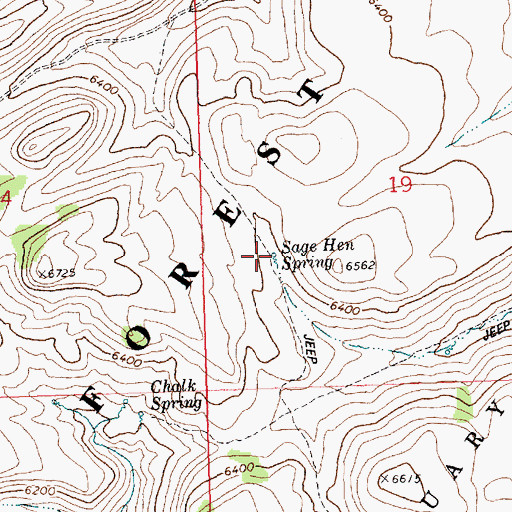 Topographic Map of Sage Hen Spring, ID