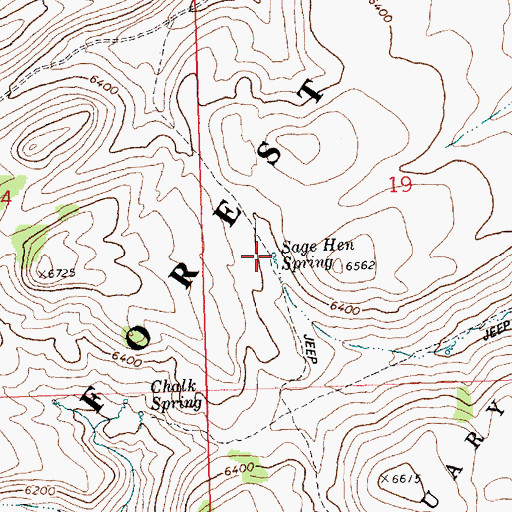 Topographic Map of Sage Hen Spring, ID