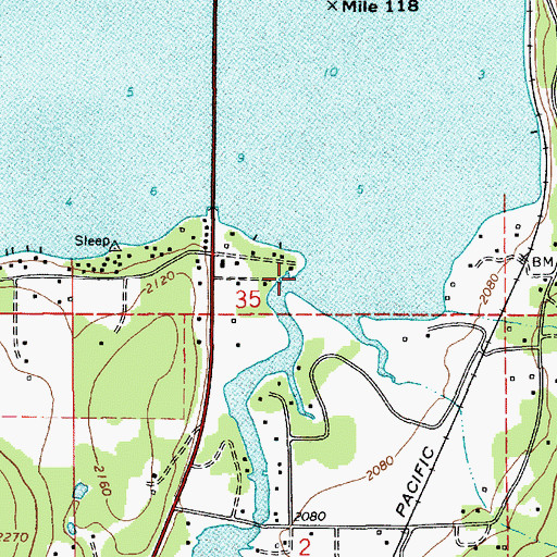Topographic Map of Sagle Slough, ID