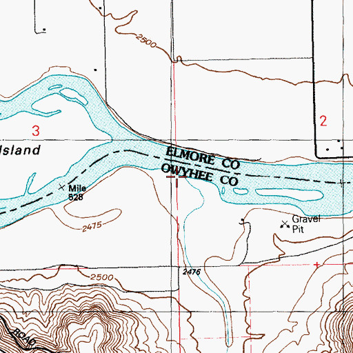 Topographic Map of Sailor Creek, ID