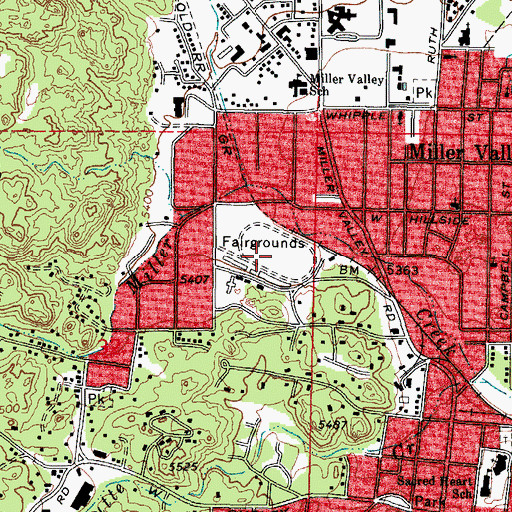 Topographic Map of Yavapai County Fairgrounds, AZ