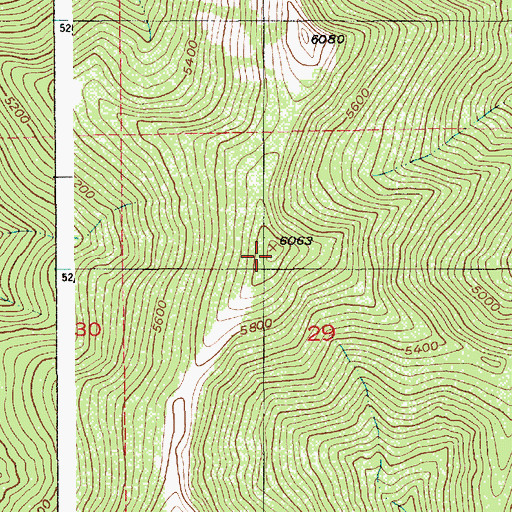 Topographic Map of Saint Joe Divide, ID